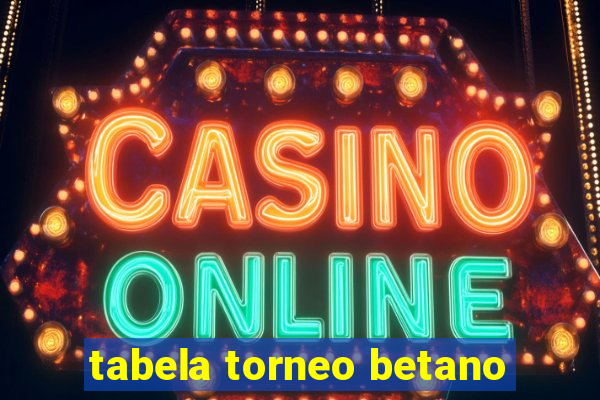 tabela torneo betano